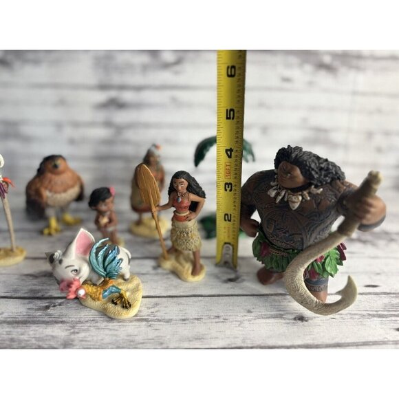 Disney Moana PVC Plastic Figurines Cake Toppers Lot Of 8 - Picture 8 of 11